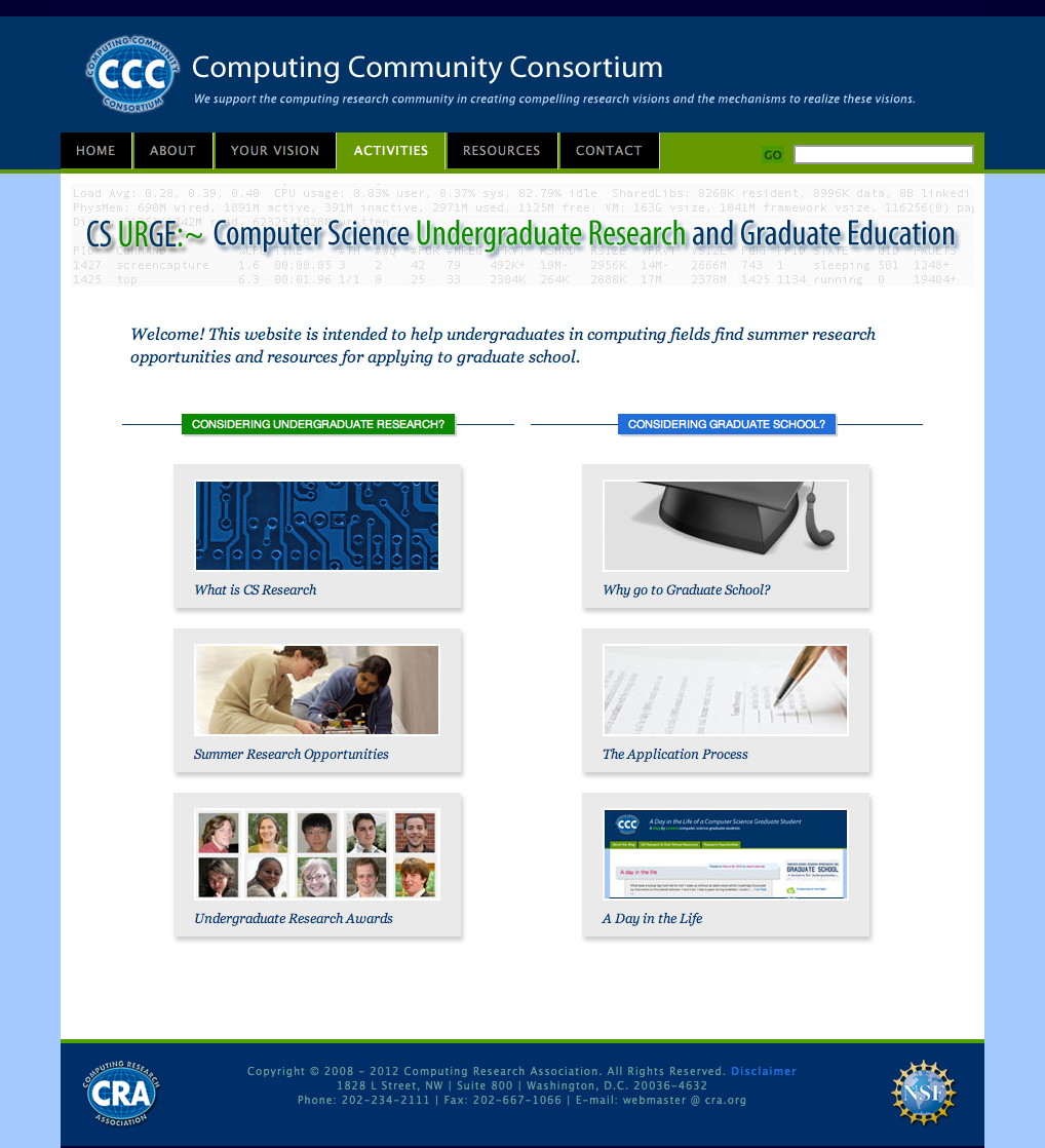 CS URGE, a resource for computer science undergraduates.