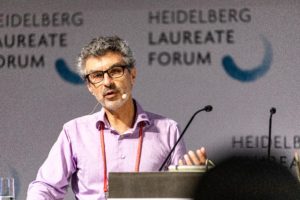 Yoshua Bengio during the Turing Lecture at HLF