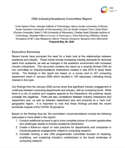 The Computing Research Association's Committee on Education (CRA-E) - CRA  Education